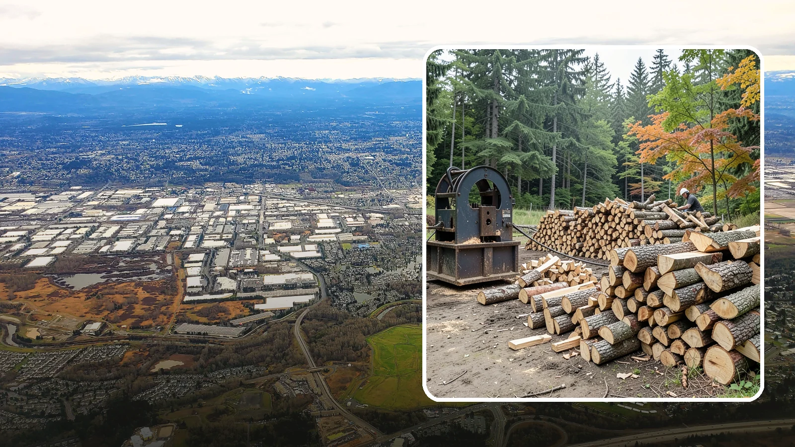 Log Bucking Service in Kent, King County, WA - We cut your long logs down to firewood-length rounds, sized for splitting, stacking, and your stove or fireplace.