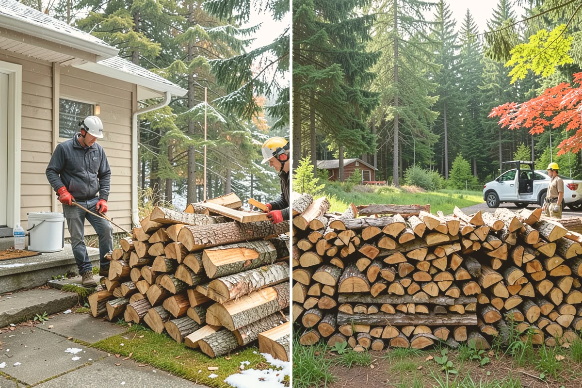 Log Bucking Service in Langley, Island County, WA - Measure and confirm your target round length