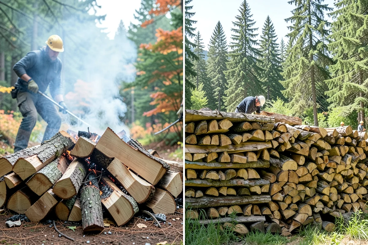 Log Bucking Service in Lyman, Skagit County, WA - Measure and confirm your target round length