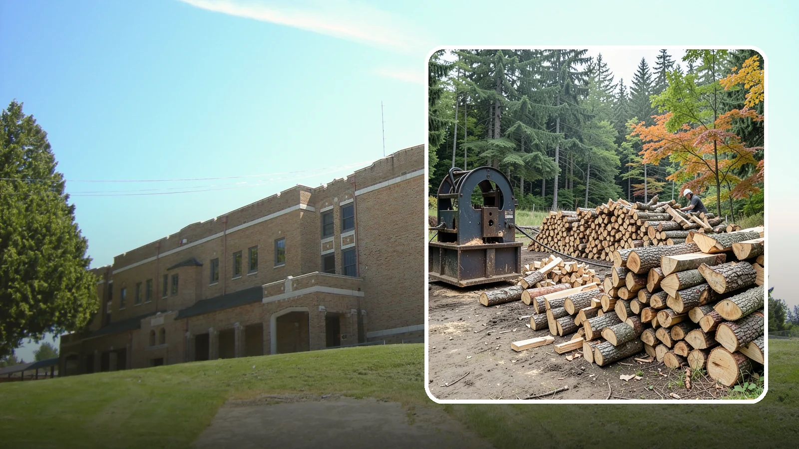 Log Bucking Service in Maple Valley, King County, WA - We cut your long logs down to firewood-length rounds, sized for splitting, stacking, and your stove or fireplace.