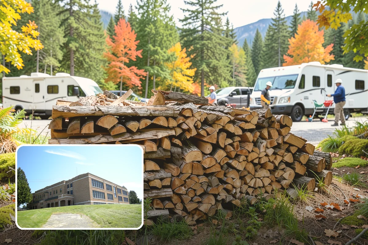 Log Bucking Service in Maple Valley, King County, WA - Cuts long logs into workable firewood rounds