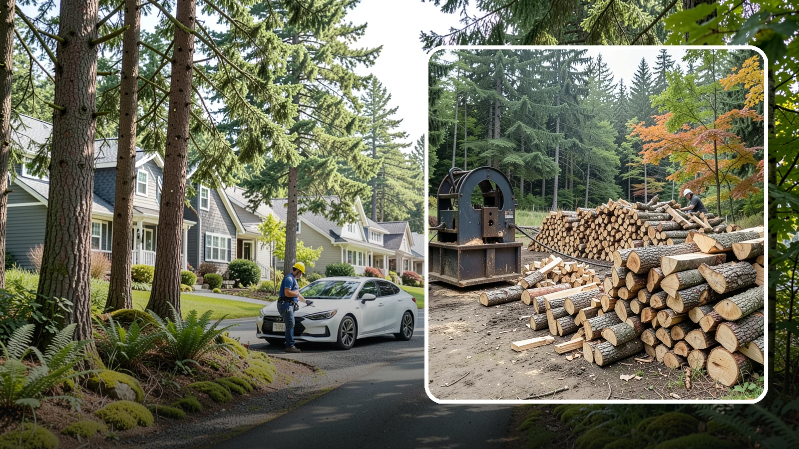Log Bucking Service in Normandy Park, King County, WA - We cut your long logs down to firewood-length rounds, sized for splitting, stacking, and your stove or fireplace.