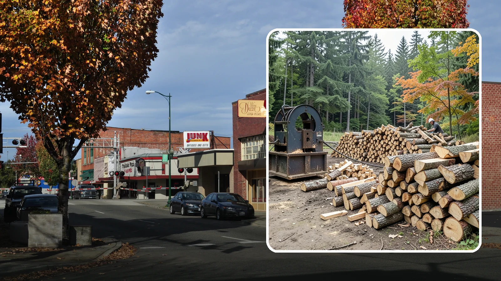 Log Bucking Service in Puyallup, Pierce County, WA - We cut your long logs down to firewood-length rounds, sized for splitting, stacking, and your stove or fireplace.