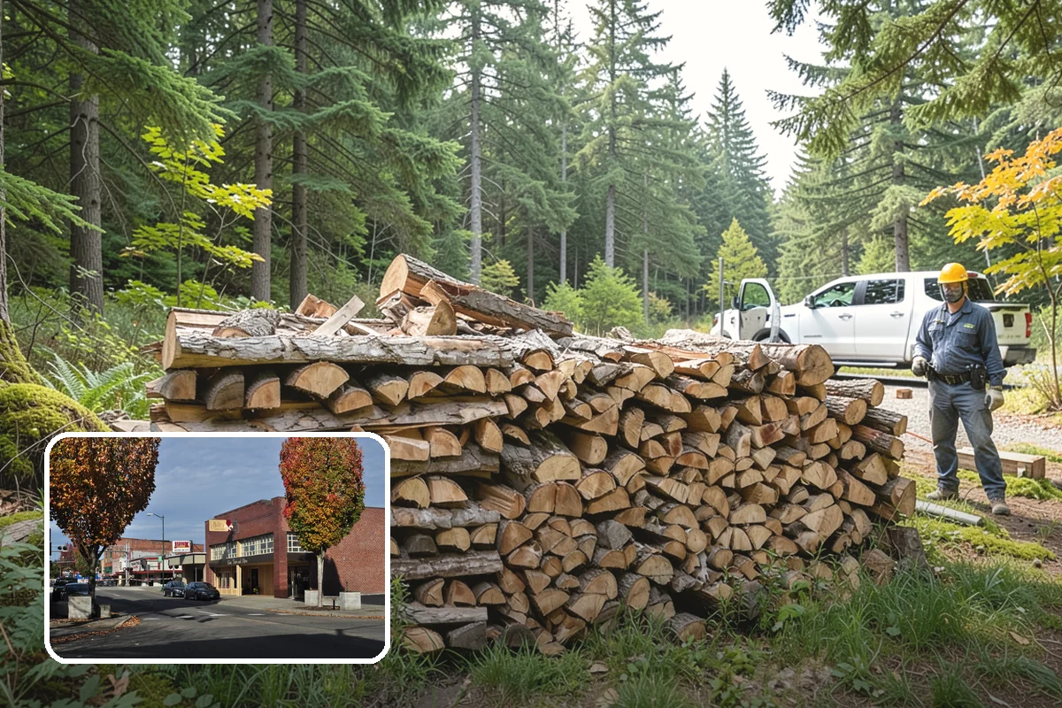 Log Bucking Service in Puyallup, Pierce County, WA - Cuts long logs into workable firewood rounds