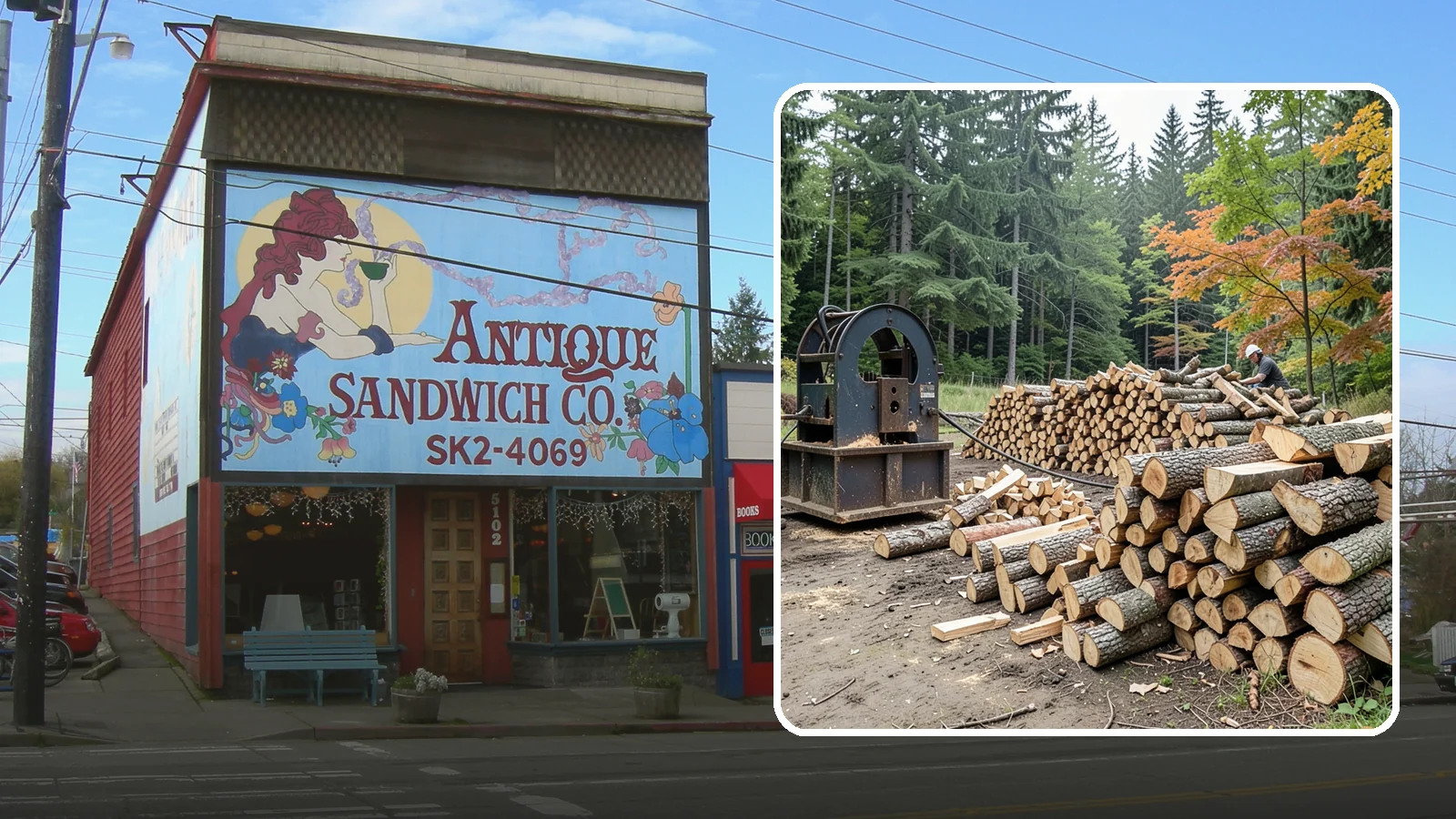 Log Bucking Service in Ruston, Pierce County, WA - We cut your long logs down to firewood-length rounds, sized for splitting, stacking, and your stove or fireplace.