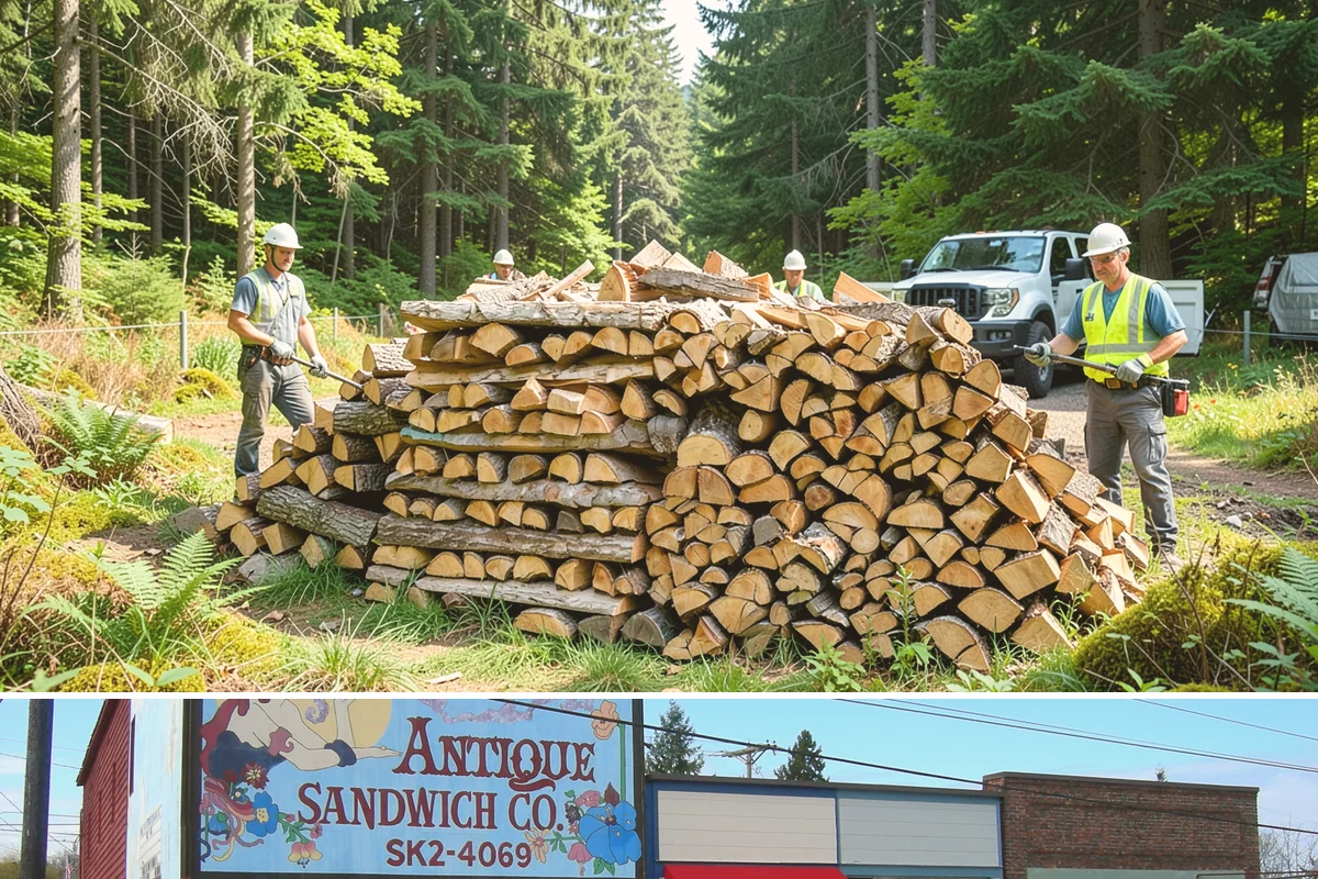Log Bucking Service in Ruston, Pierce County, WA - This works year-round, though many book after fall and winter storms drop trees that need bucking into rounds.