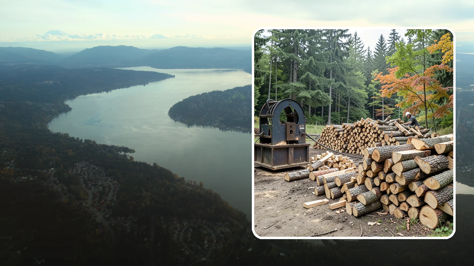 Log Bucking Service in Sammamish, King County, WA - We cut your long logs down to firewood-length rounds, sized for splitting, stacking, and your stove or fireplace.