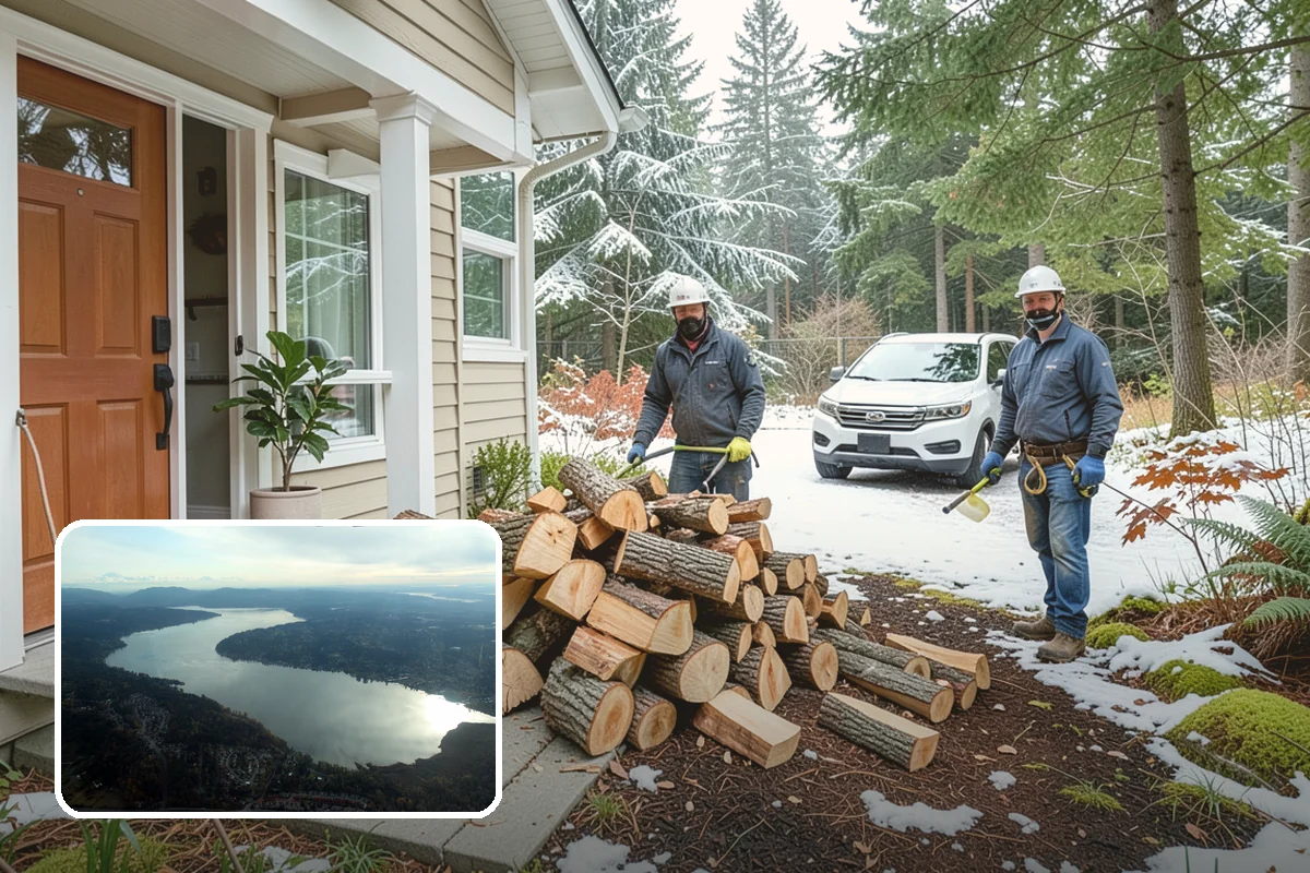 Log Bucking Service in Sammamish, King County, WA - Cuts long logs into workable firewood rounds