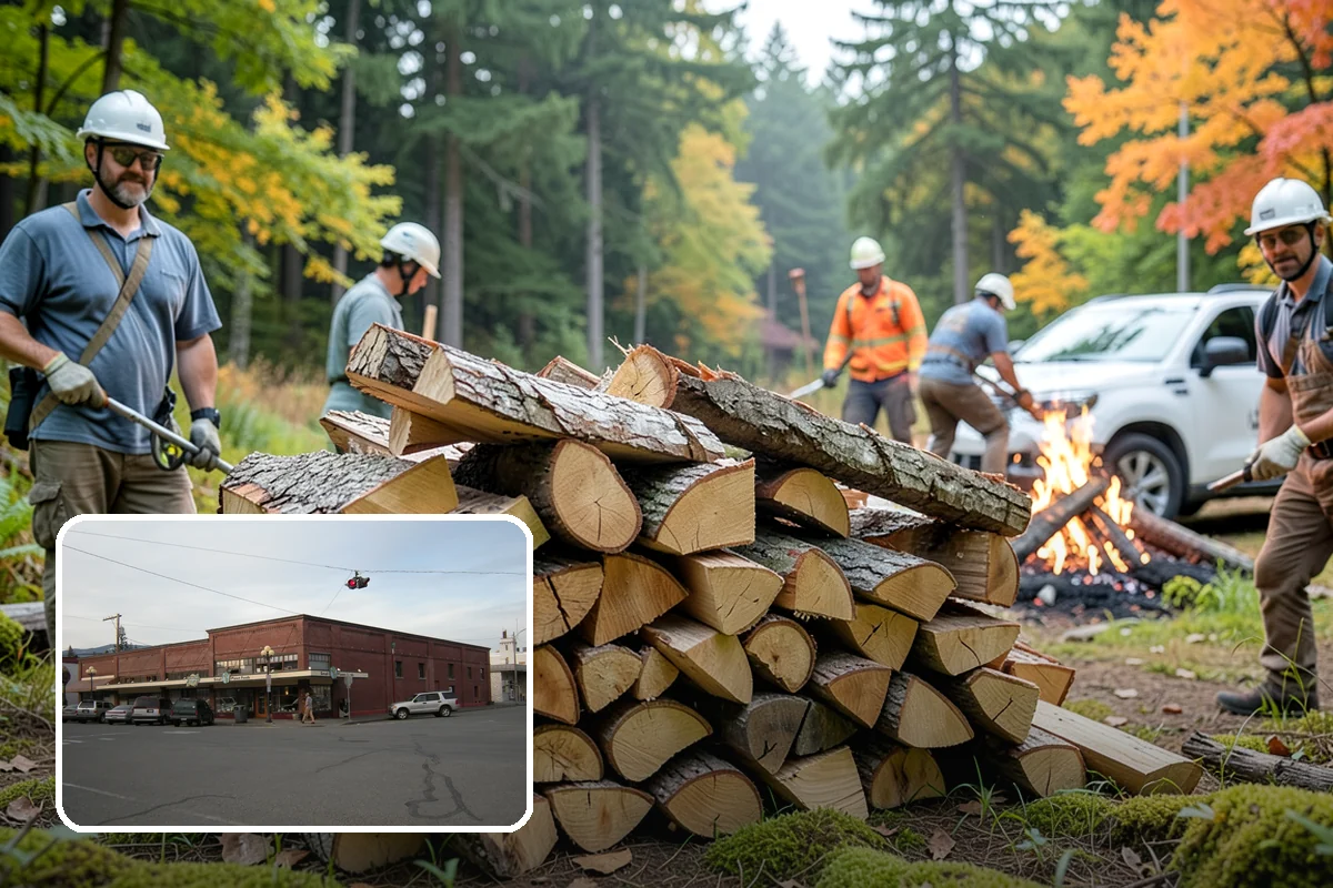 Log Bucking Service in Sedro-Woolley, Skagit County, WA - Cuts long logs into workable firewood rounds