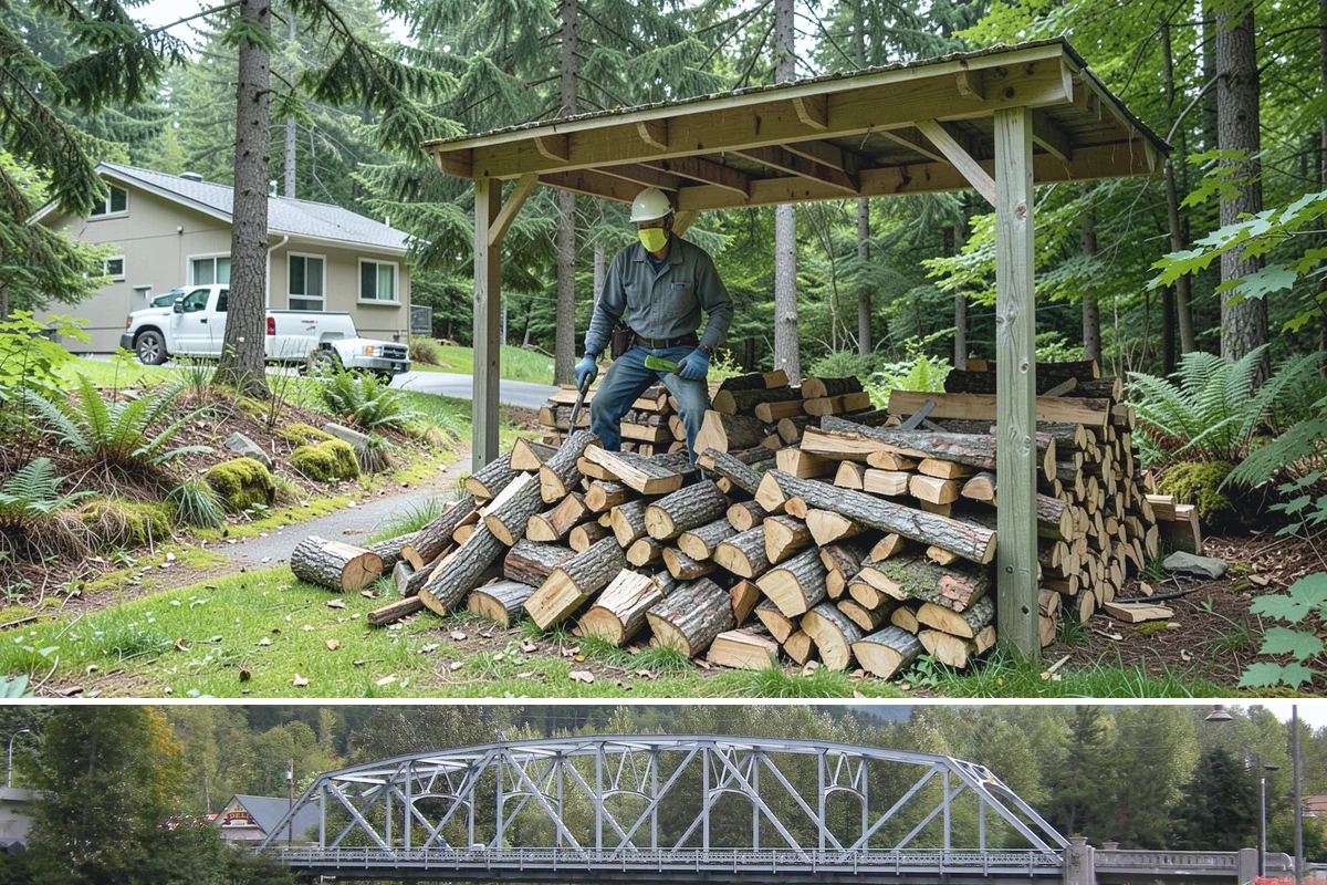 Log Bucking Service in Skykomish, King County, WA - This works year-round, though many book after fall and winter storms drop trees that need bucking into rounds.