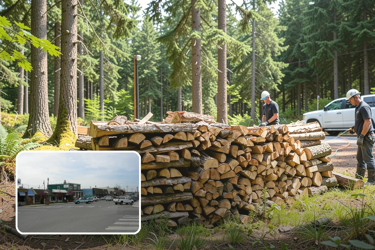 Log Bucking Service in Stanwood, Snohomish County, WA - Cuts long logs into workable firewood rounds