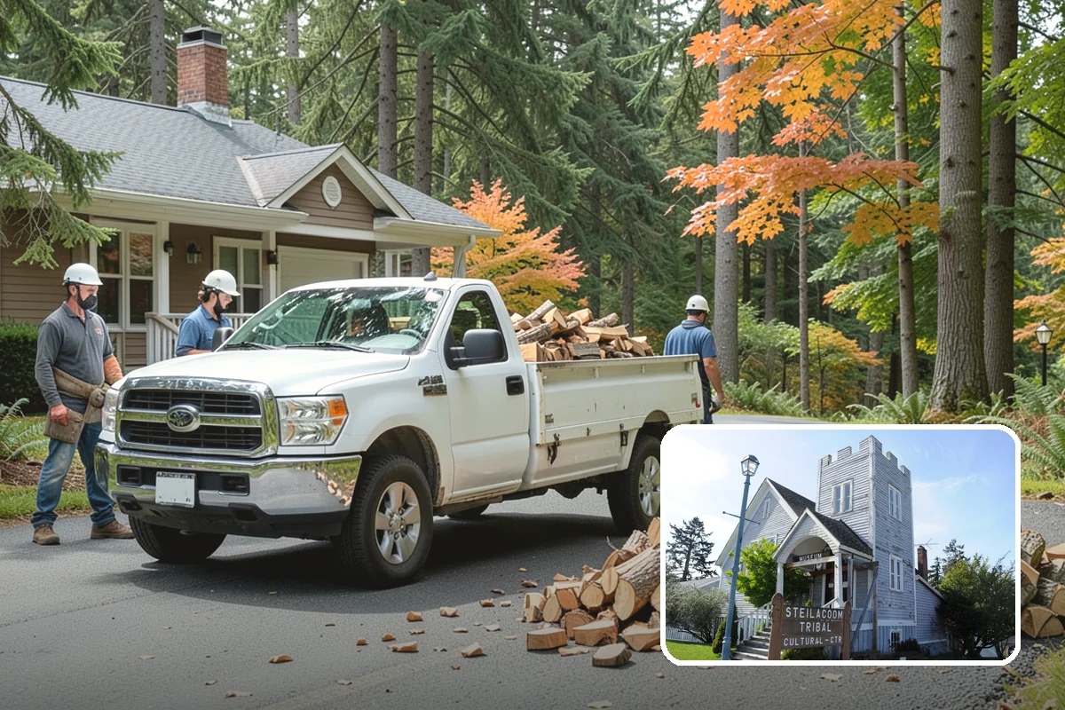 Log Bucking Service in Steilacoom, Pierce County, WA - Cuts long logs into workable firewood rounds