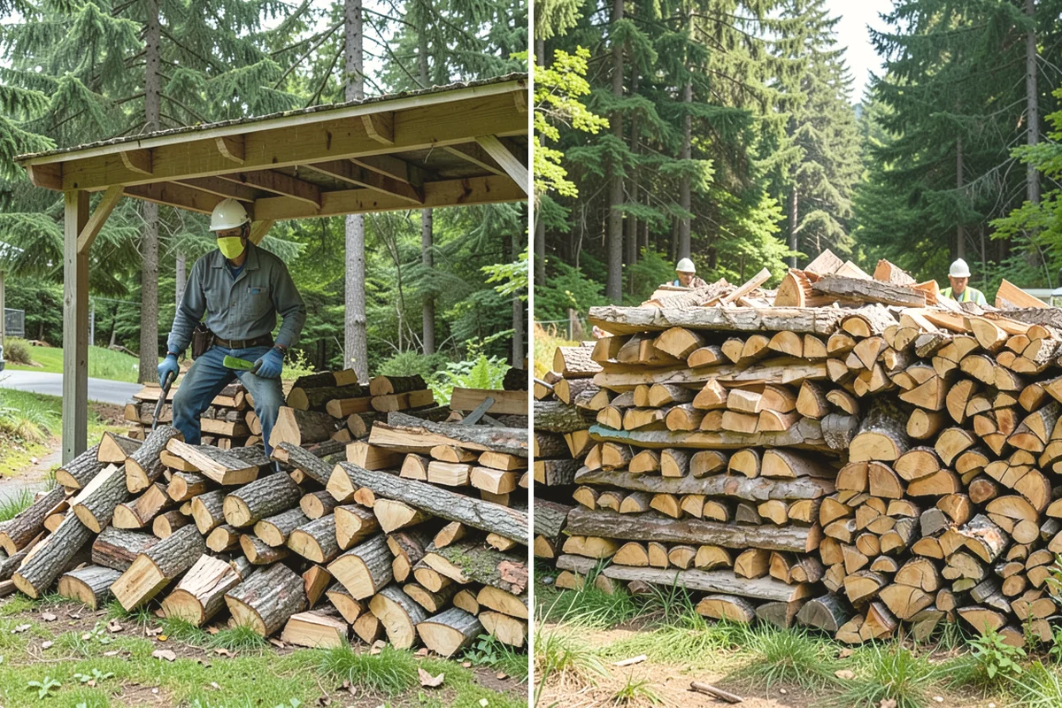 Log Bucking Service in Steilacoom, Pierce County, WA - Measure and confirm your target round length