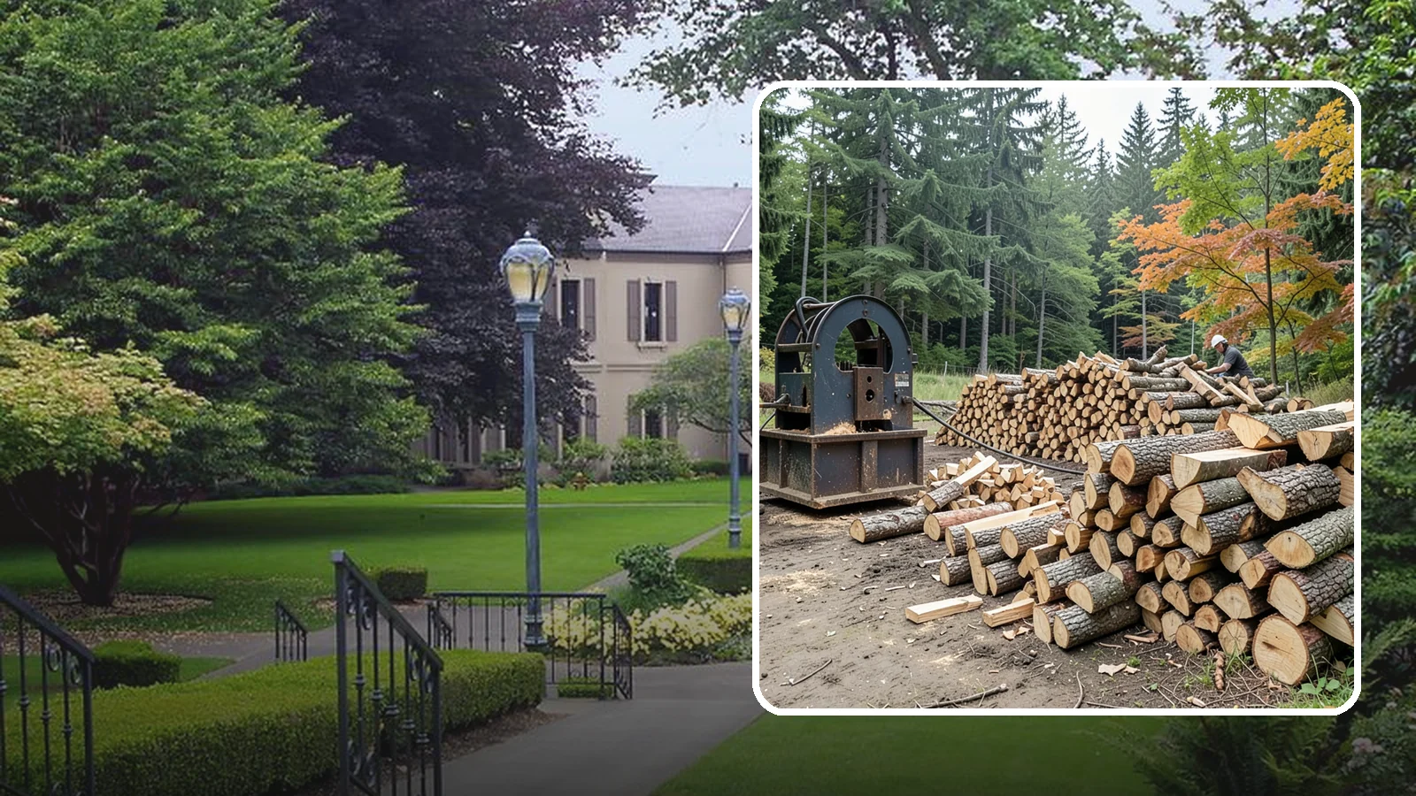 Log Bucking Service in Woodinville, King County, WA - We cut your long logs down to firewood-length rounds, sized for splitting, stacking, and your stove or fireplace.