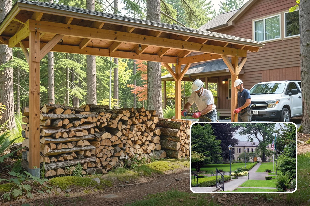 Log Bucking Service in Woodinville, King County, WA - Cuts long logs into workable firewood rounds