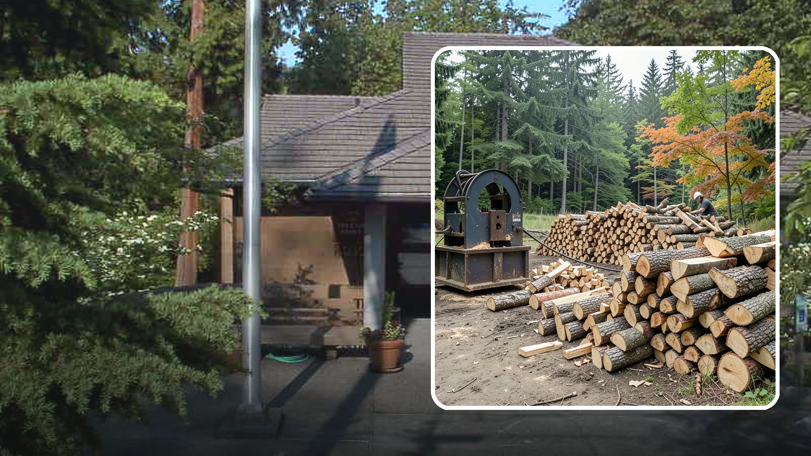 Log Bucking Service in Yarrow Point, King County, WA - We cut your long logs down to firewood-length rounds, sized for splitting, stacking, and your stove or fireplace.