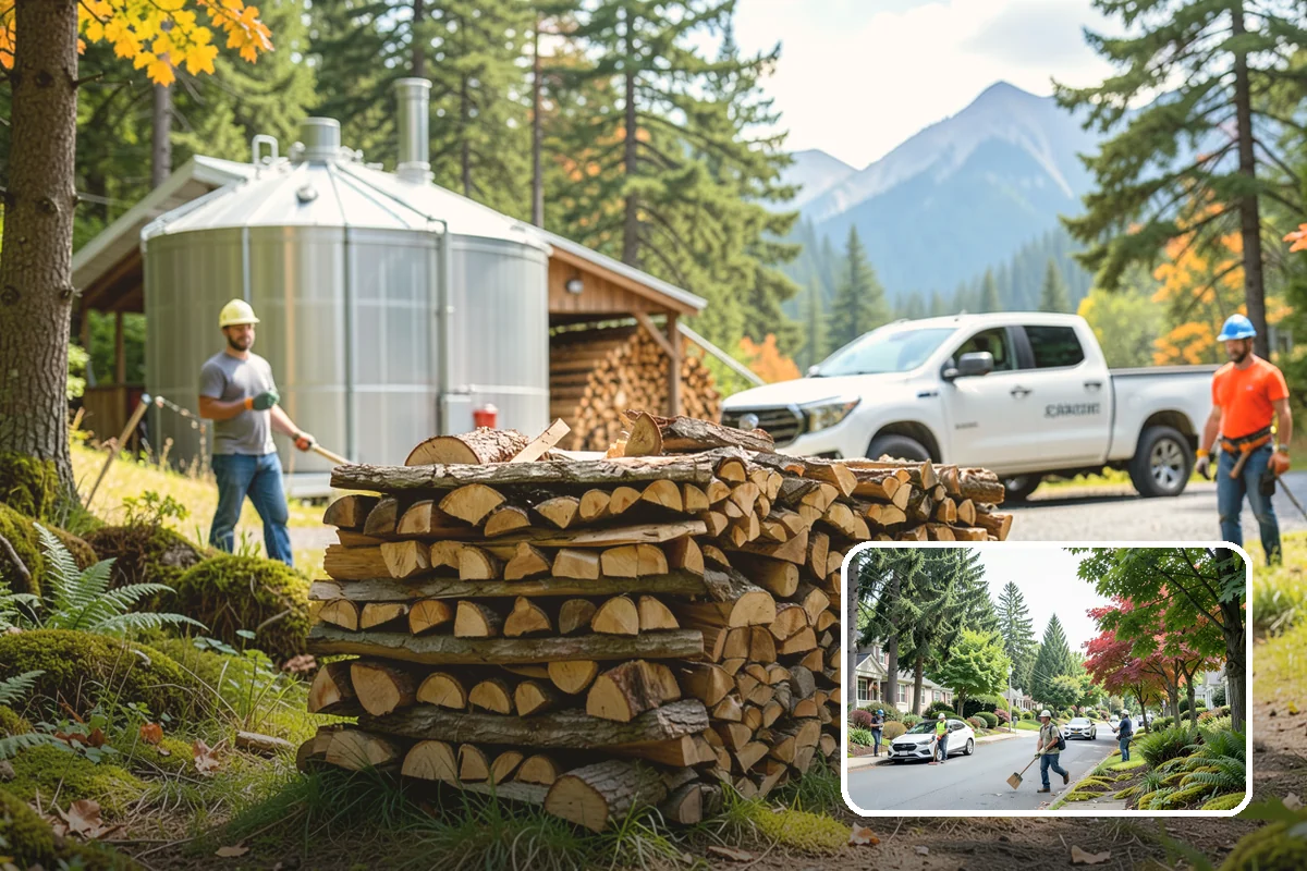 Log Bucking in Beaux Arts Village, King County, WA - Consistent, stove-friendly round lengths