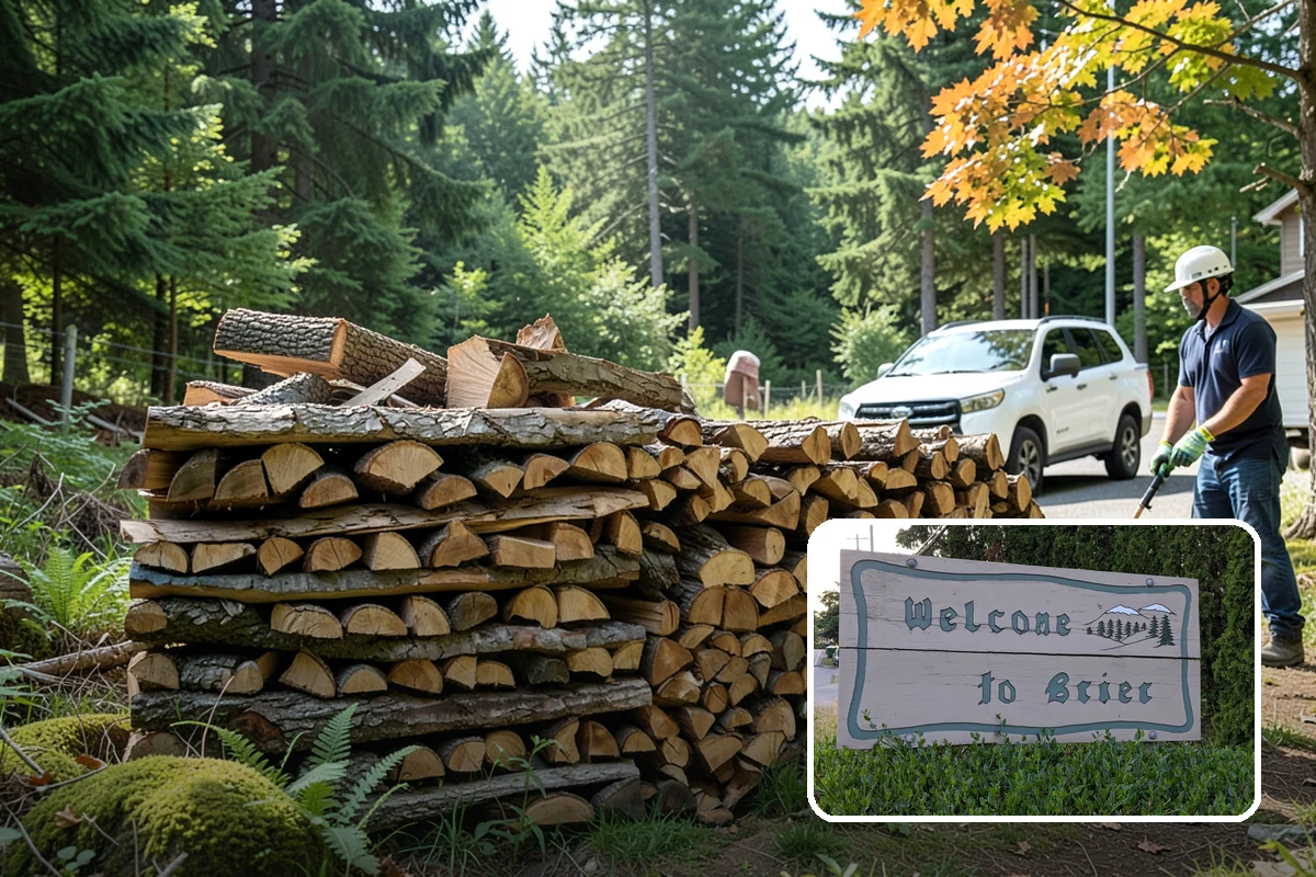 Log Bucking in Brier, Snohomish County, WA - Consistent, stove-friendly round lengths