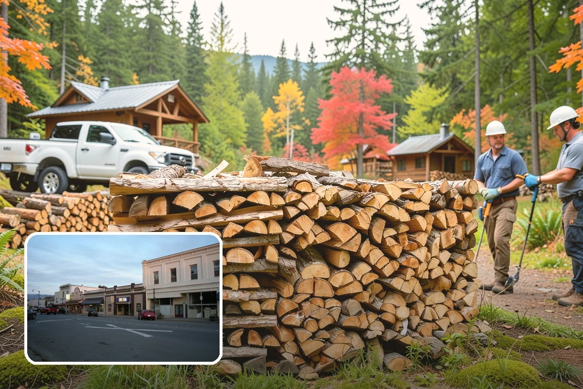 Log Bucking in Burlington, Skagit County, WA - Consistent, stove-friendly round lengths