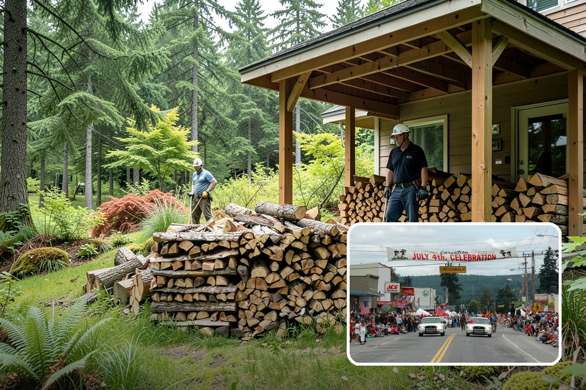 Log Bucking in Carnation, King County, WA - Consistent, stove-friendly round lengths