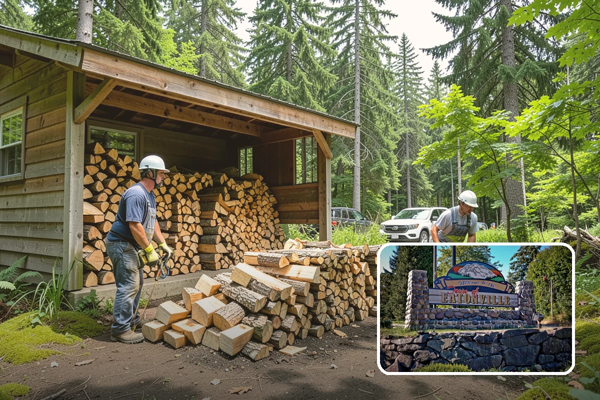 Log Bucking in Eatonville, Pierce County, WA - Consistent, stove-friendly round lengths