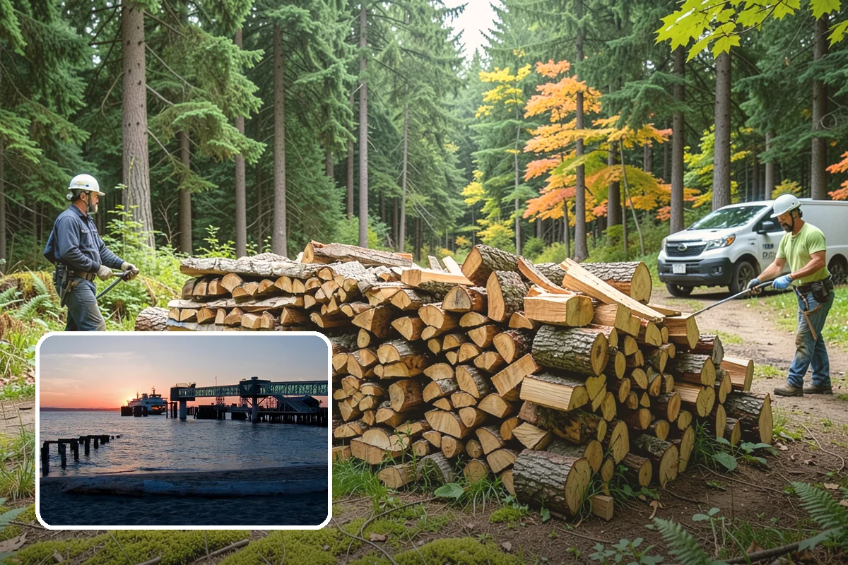 Log Bucking in Edmonds, Snohomish County, WA - Consistent, stove-friendly round lengths
