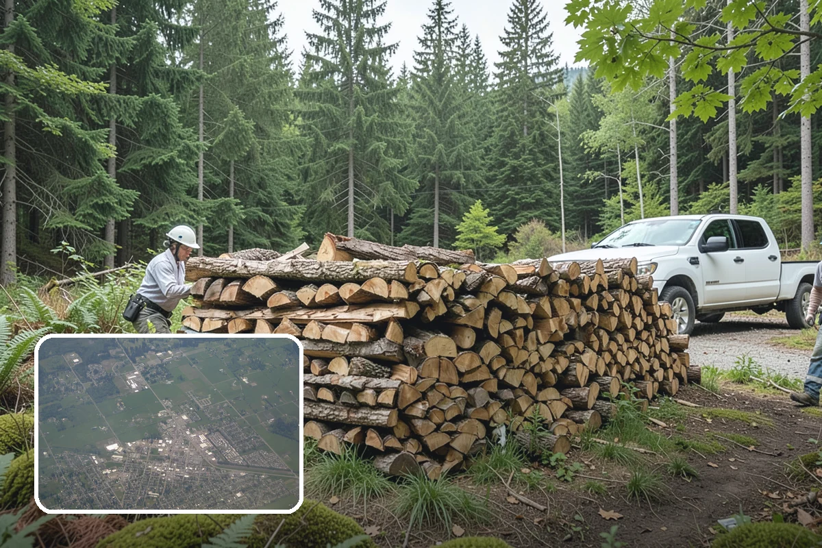Log Bucking in Enumclaw, King County, WA - Consistent, stove-friendly round lengths