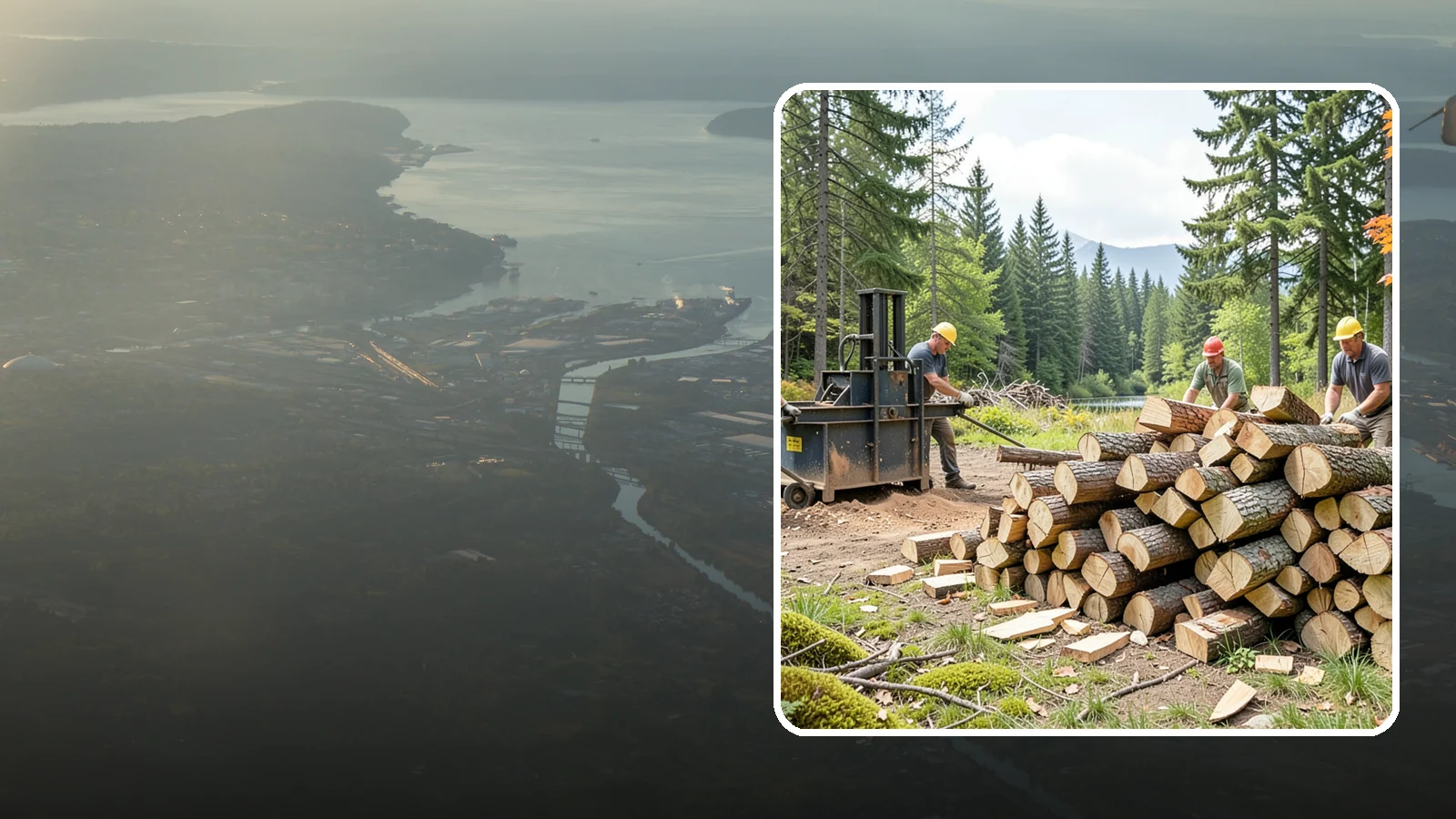 Log Bucking in Fife, Pierce County, WA - We buck logs and long trunks into firewood-length rounds ready for splitting.