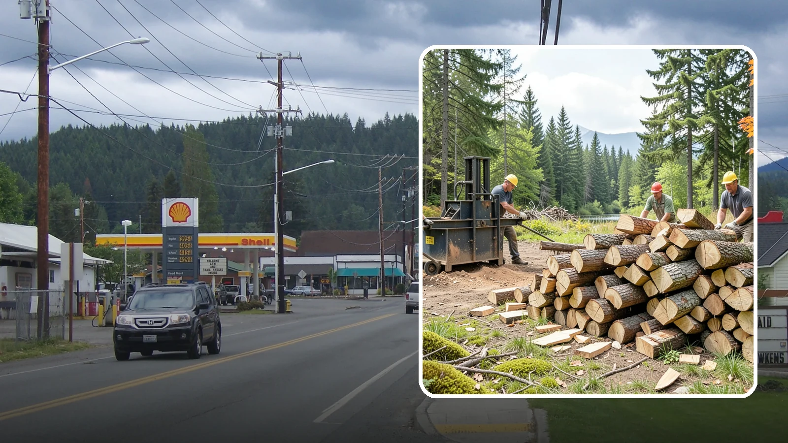 Log Bucking in Granite Falls, Snohomish County, WA - We buck logs and long trunks into firewood-length rounds ready for splitting.