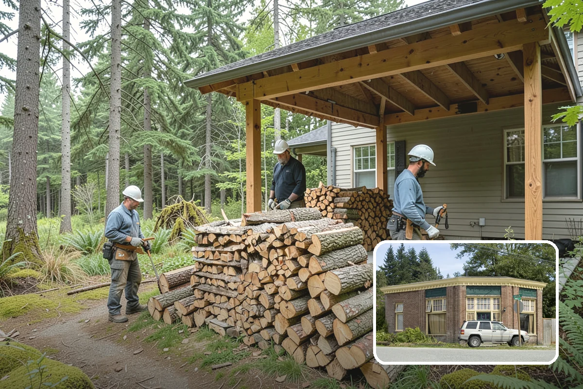Log Bucking in Hamilton, Skagit County, WA - Consistent, stove-friendly round lengths