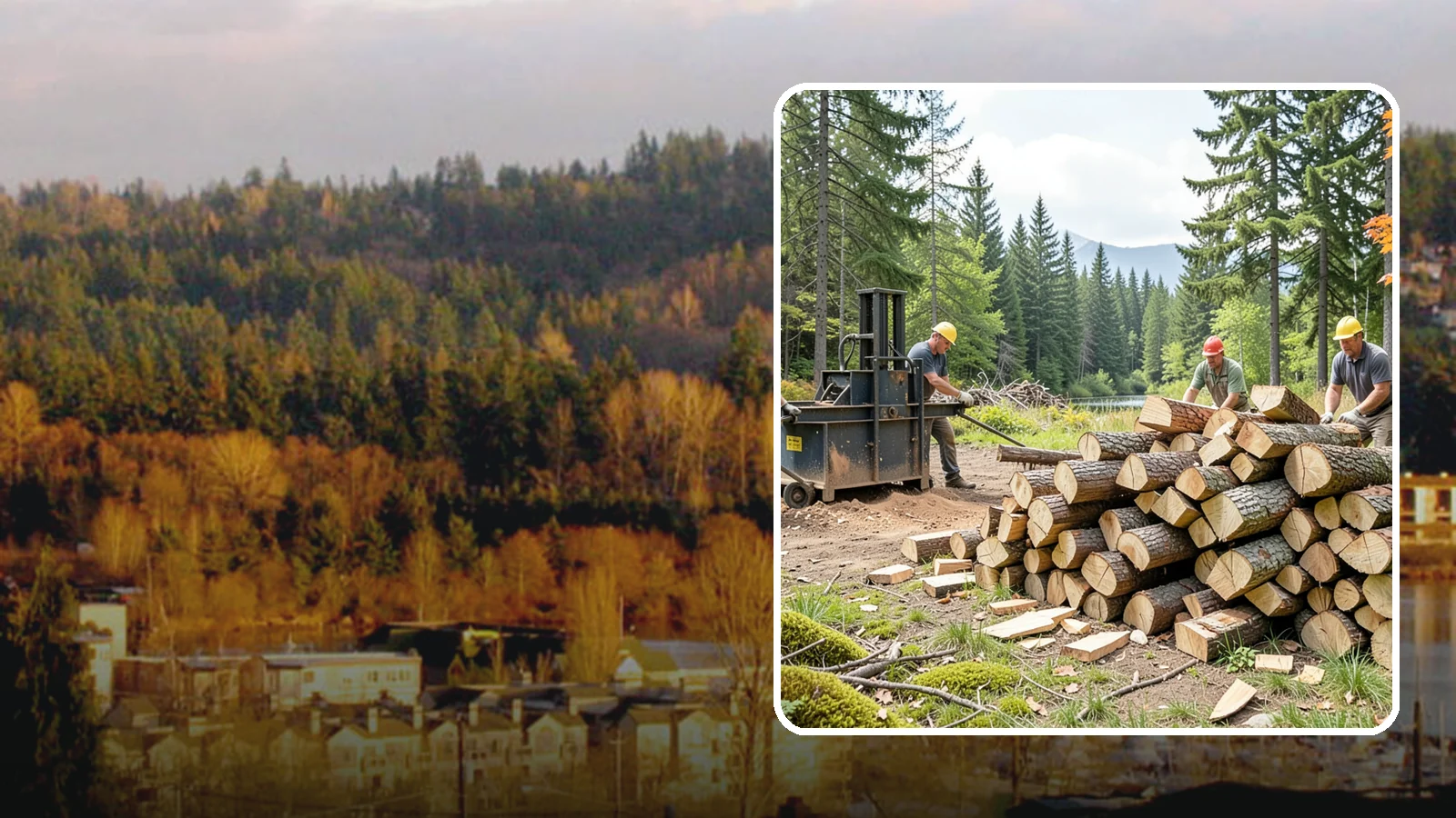 Log Bucking in Kenmore, King County, WA - We buck logs and long trunks into firewood-length rounds ready for splitting.