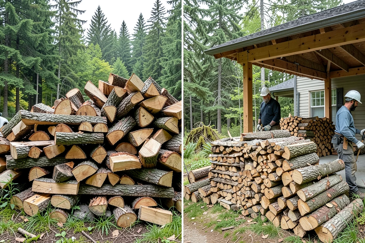 Log Bucking in Lake Forest Park, King County, WA - We confirm your preferred round length