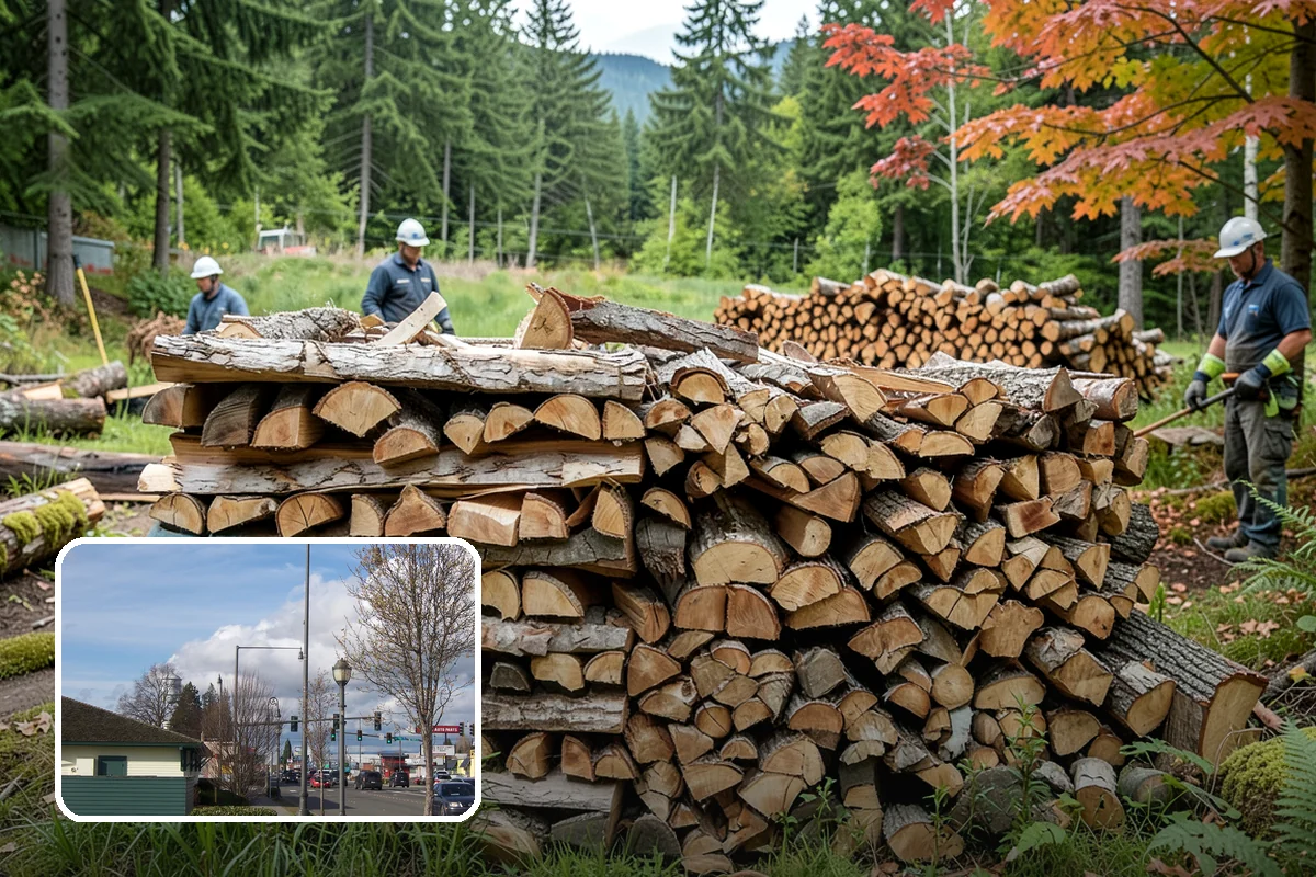 Log Bucking in Marysville, Snohomish County, WA - Consistent, stove-friendly round lengths