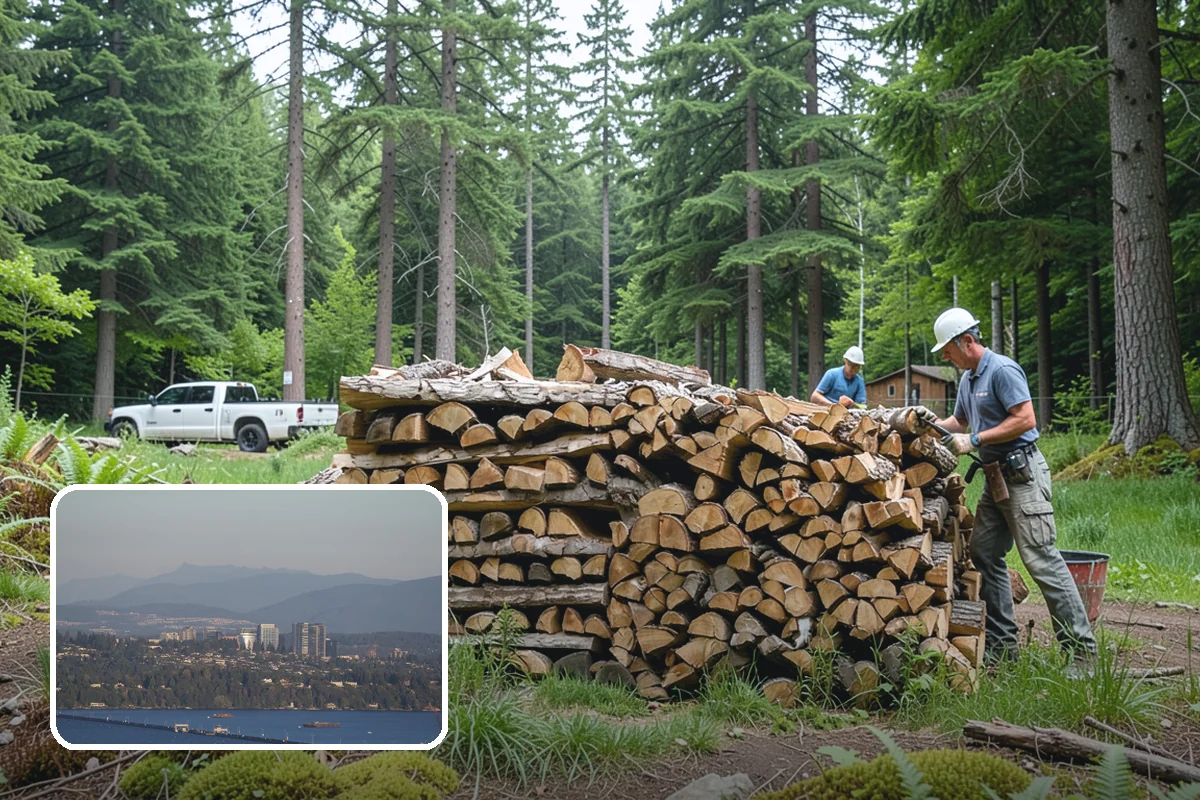 Log Bucking in Medina, King County, WA - Consistent, stove-friendly round lengths