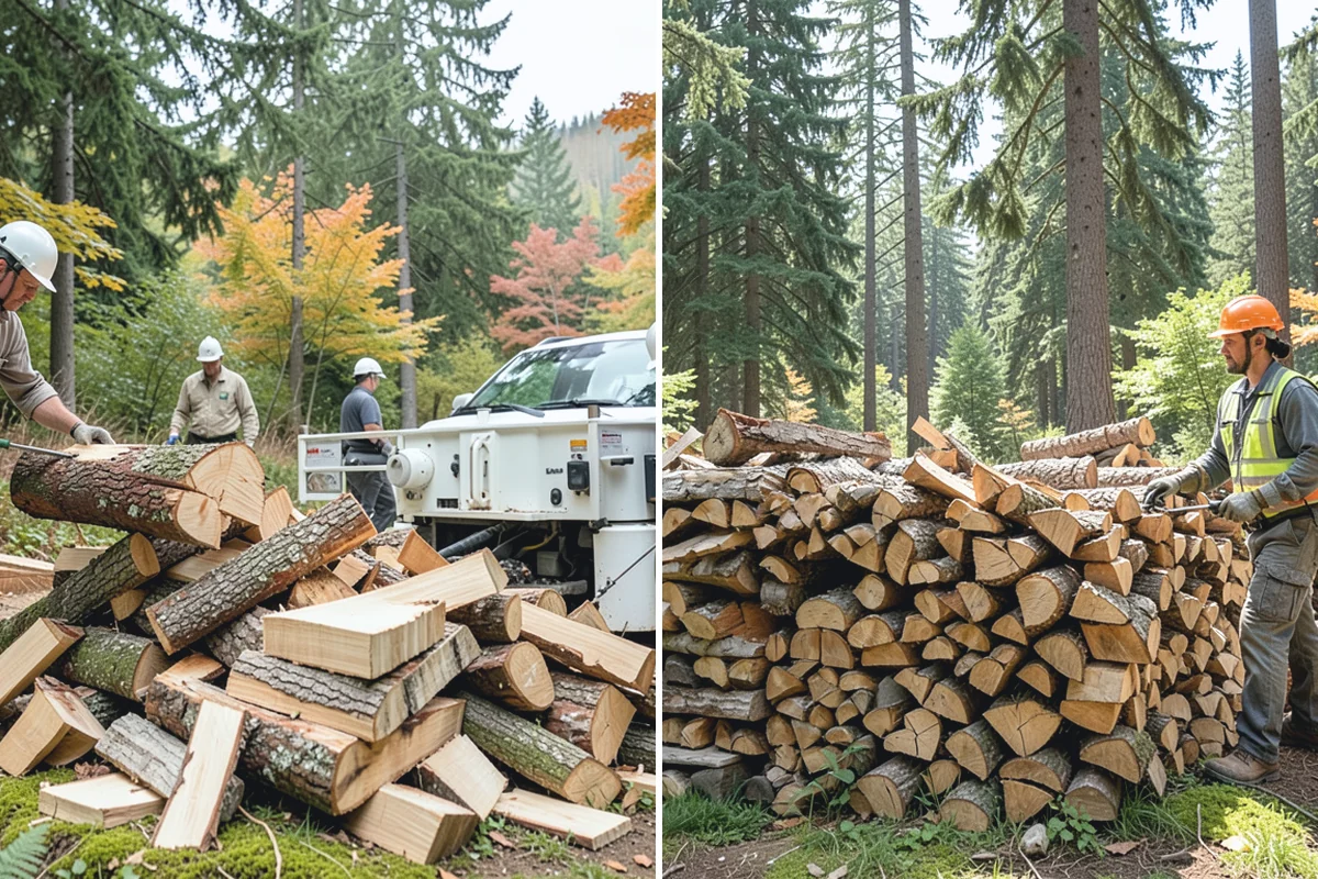 Log Bucking in Medina, King County, WA - We confirm your preferred round length