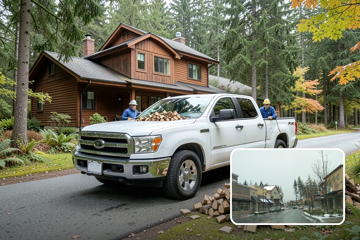 Log Bucking in Mill Creek, Snohomish County, WA - Consistent, stove-friendly round lengths