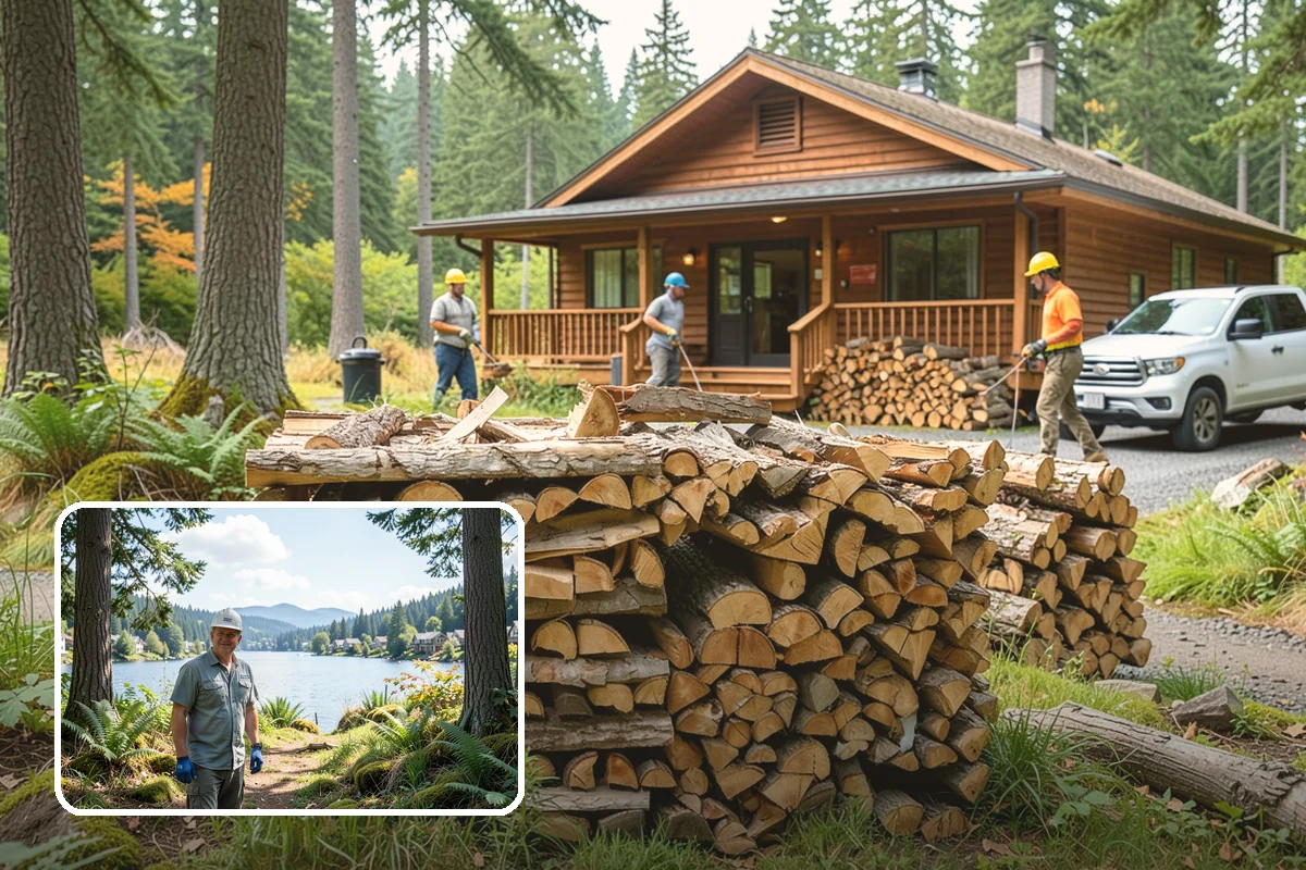 Log Bucking in Milton, King County, WA - Consistent, stove-friendly round lengths