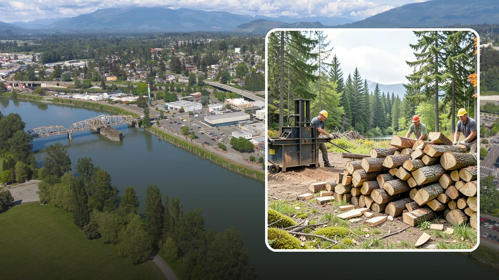 Log Bucking in Mount Vernon, WA - We buck logs and long trunks into firewood-length rounds ready for splitting.