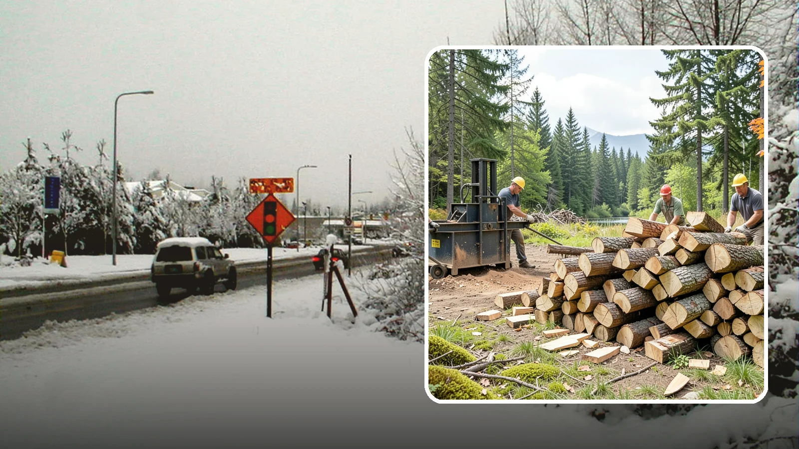 Log Bucking in Newcastle, King County, WA - We buck logs and long trunks into firewood-length rounds ready for splitting.