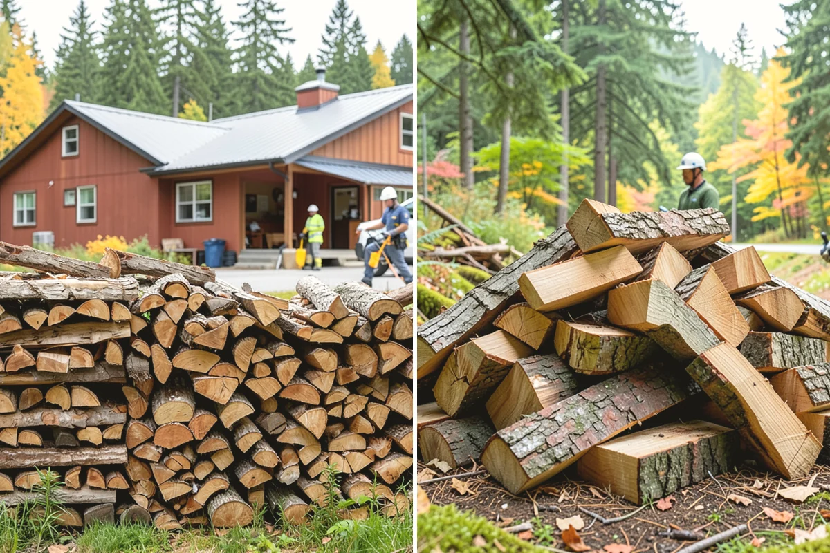 Log Bucking in Oak Harbor, Island County, WA - We confirm your preferred round length