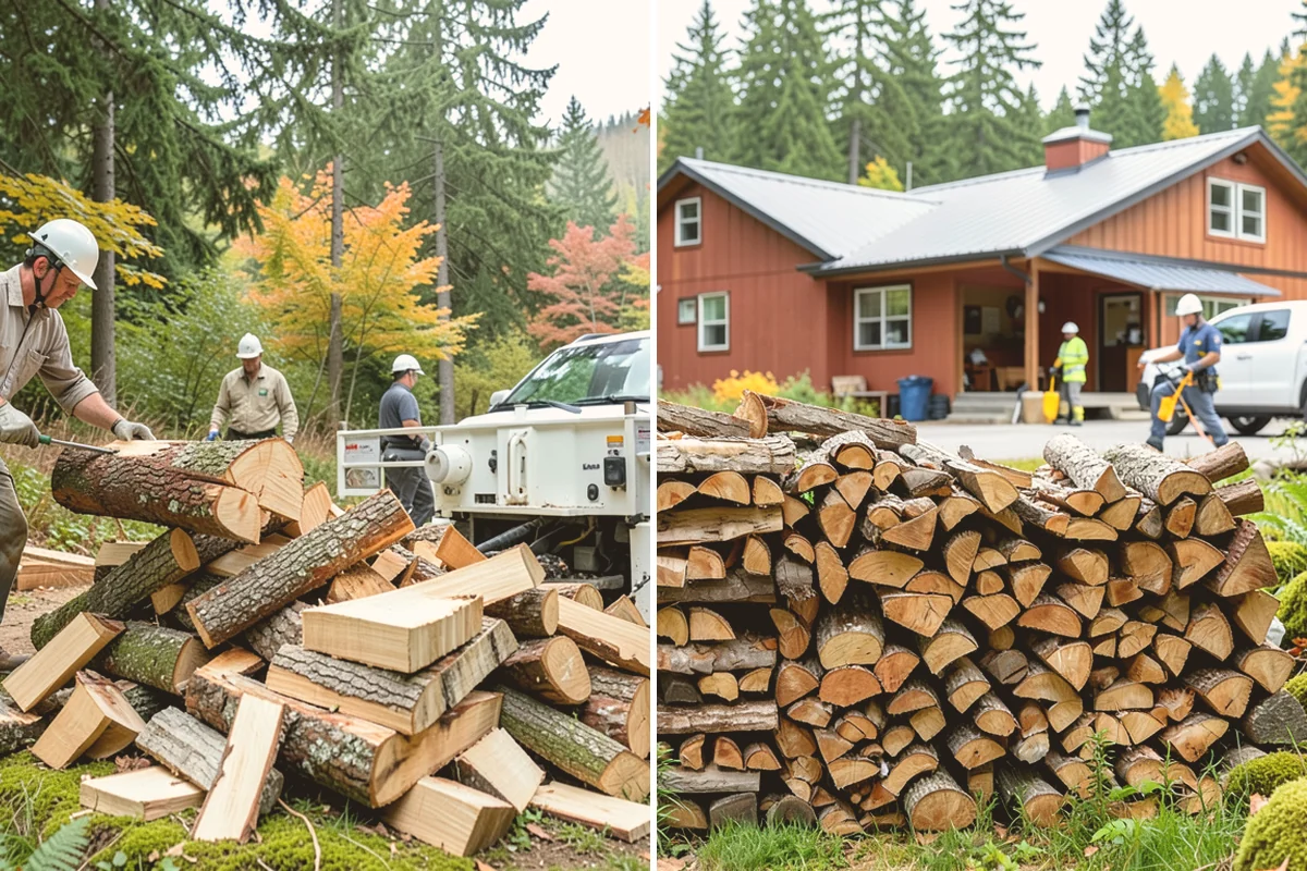 Log Bucking in Orting, Pierce County, WA - We confirm your preferred round length