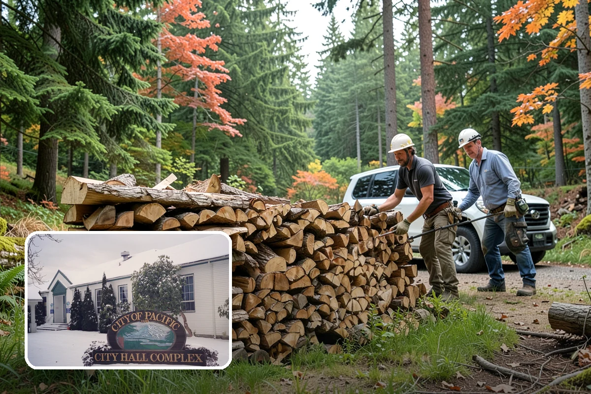 Log Bucking in Pacific, King County, WA - Consistent, stove-friendly round lengths