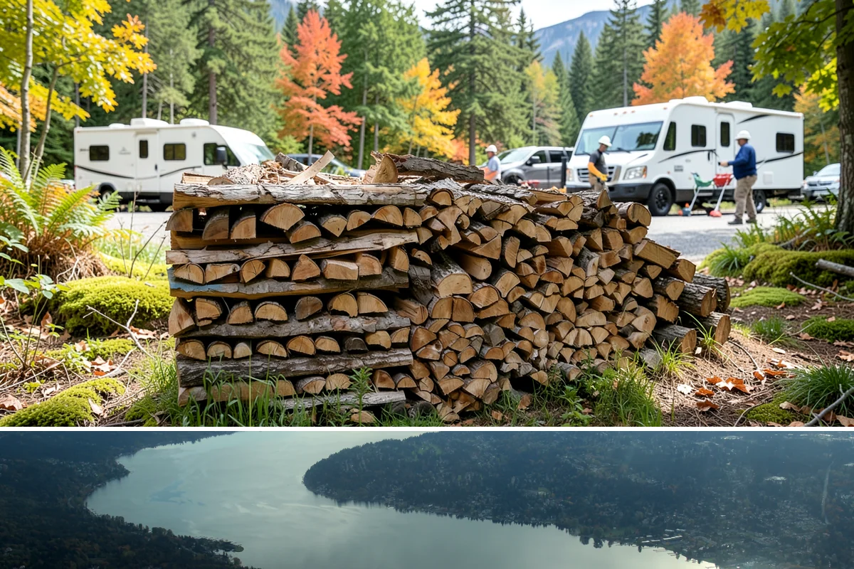 Log Bucking in Sammamish, King County, WA - Bucking ahead of the dry season sets your wood up to be split and seasoned before winter.