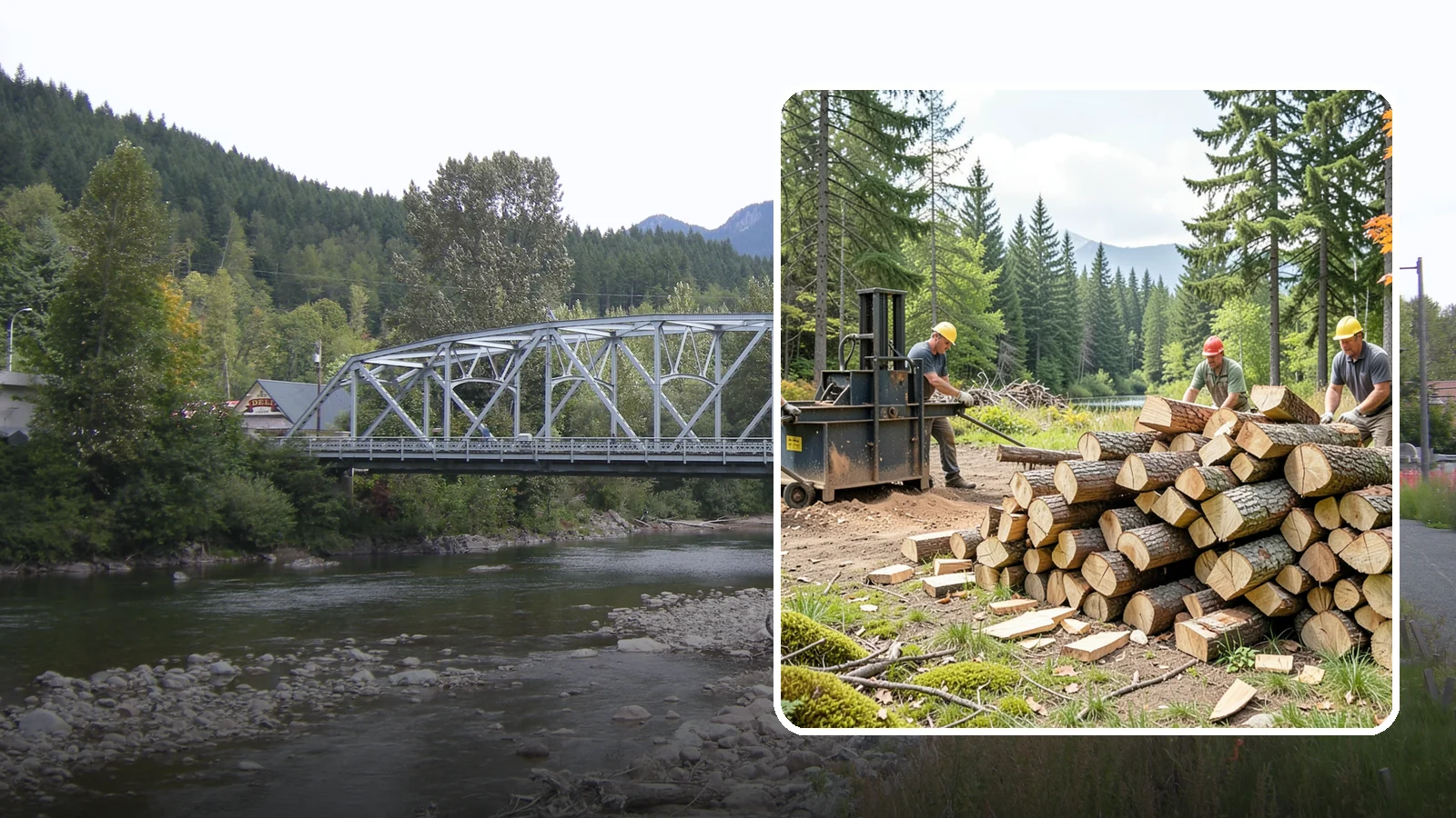 Log Bucking in Skykomish, King County, WA - We buck logs and long trunks into firewood-length rounds ready for splitting.