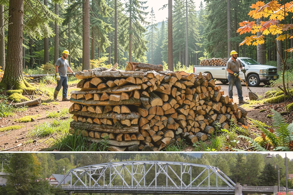 Log Bucking in Skykomish, King County, WA - Bucking ahead of the dry season sets your wood up to be split and seasoned before winter.