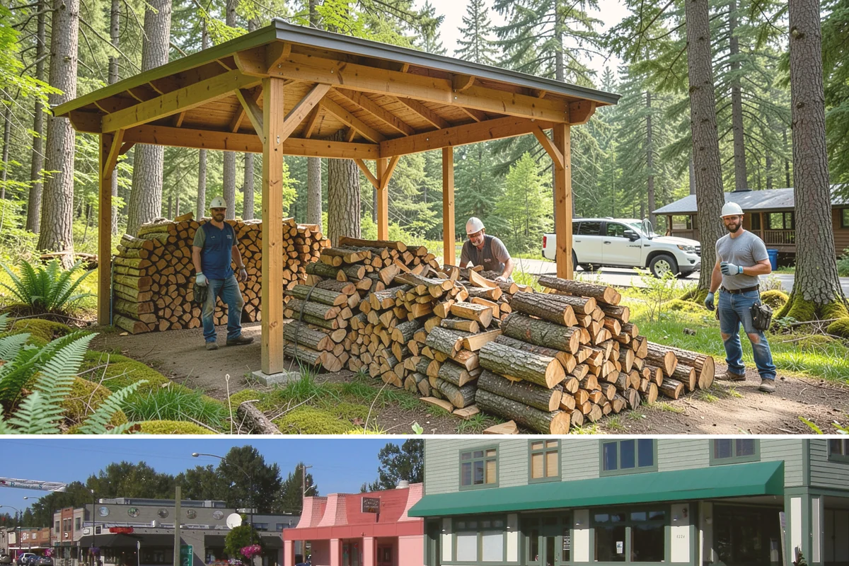 Log Bucking in Snoqualmie, King County, WA - Bucking ahead of the dry season sets your wood up to be split and seasoned before winter.