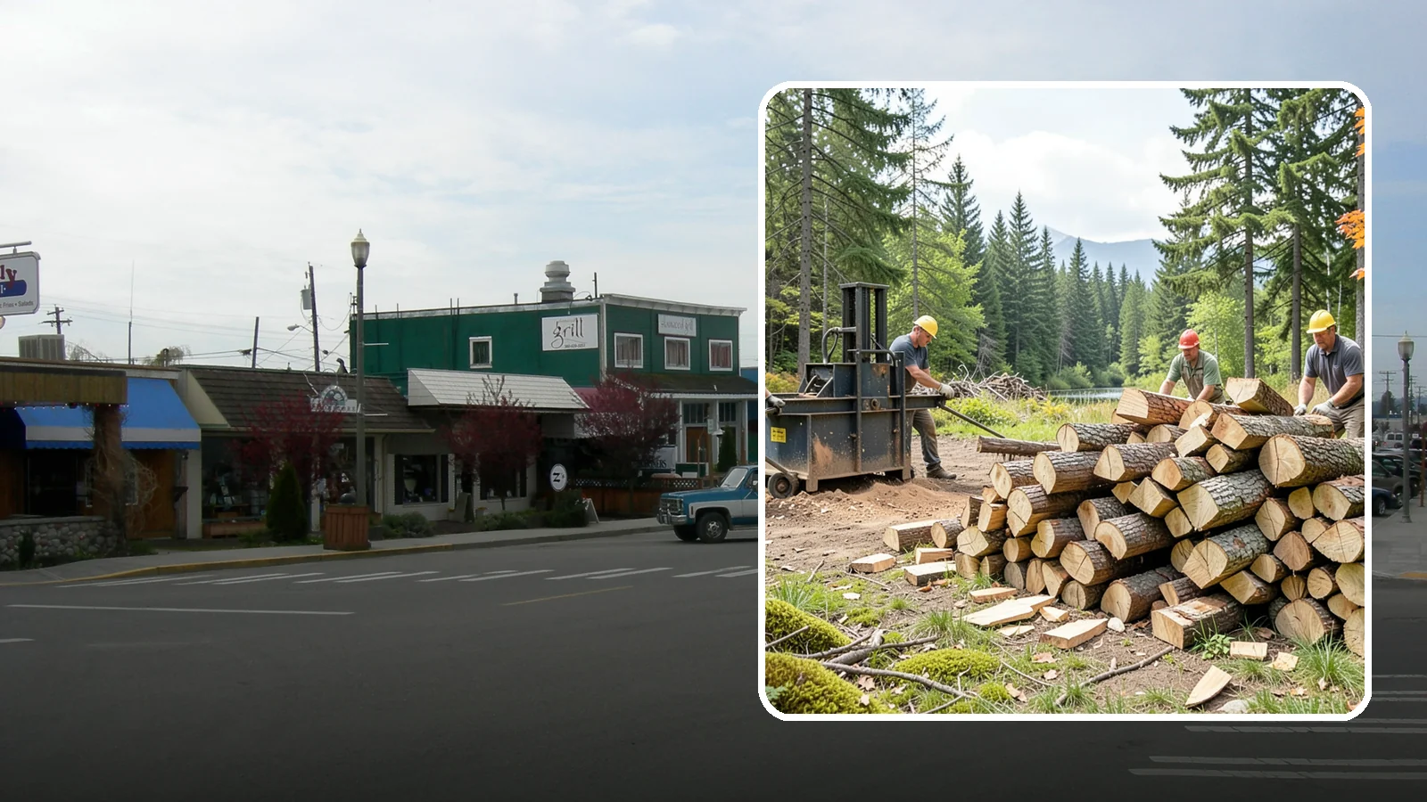 Log Bucking in Stanwood, Snohomish County, WA - We buck logs and long trunks into firewood-length rounds ready for splitting.