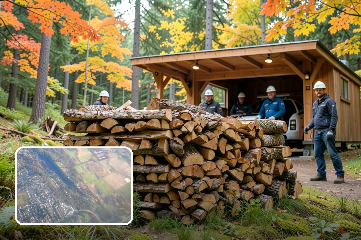 Log Splitting Service in Algona, King County, WA - Turns raw logs into ready-to-stack firewood