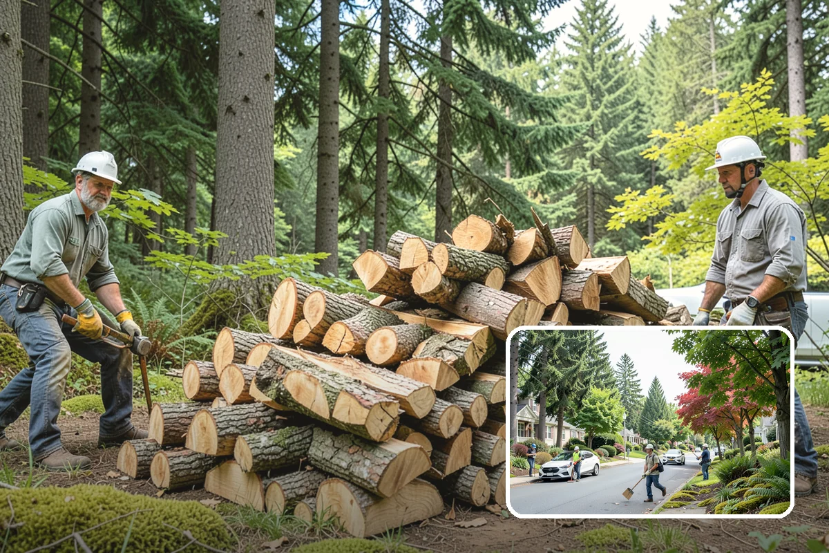Log Splitting Service in Beaux Arts Village, King County, WA - Turns raw logs into ready-to-stack firewood