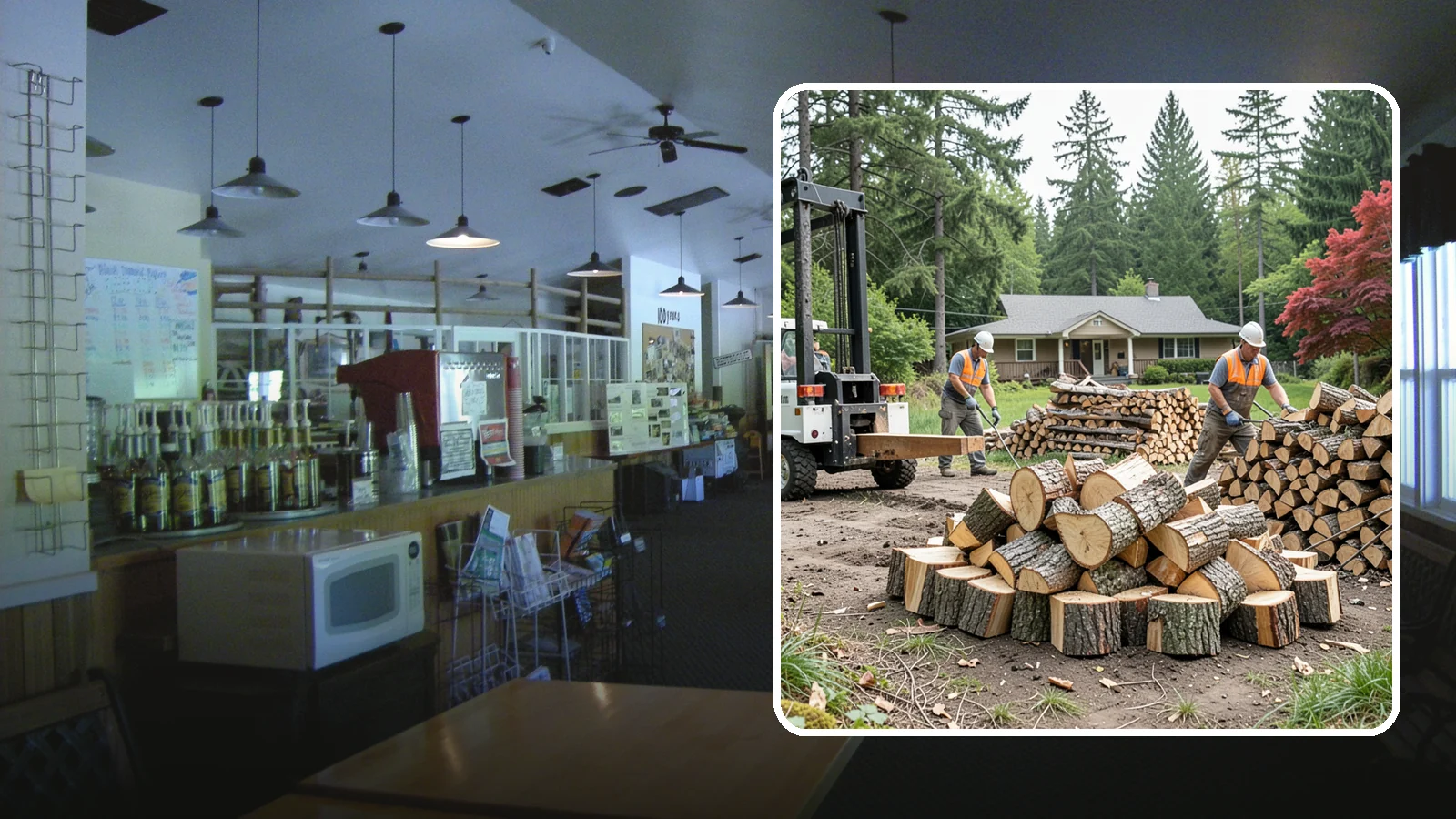 Log Splitting Service in Black Diamond, King County, WA - We bring the equipment and crew to split your logs into clean, stackable firewood right where they sit.